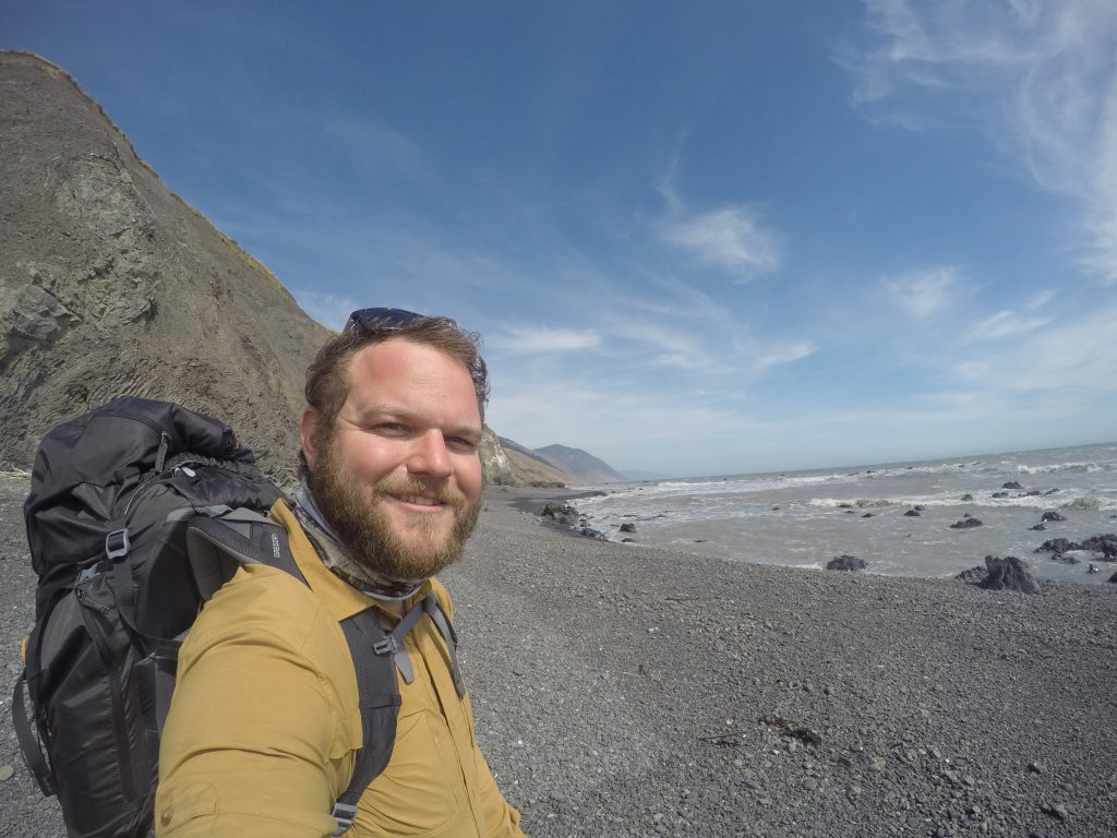 Thomas Desmond backpacking the Loast Coast Trail in Northern California